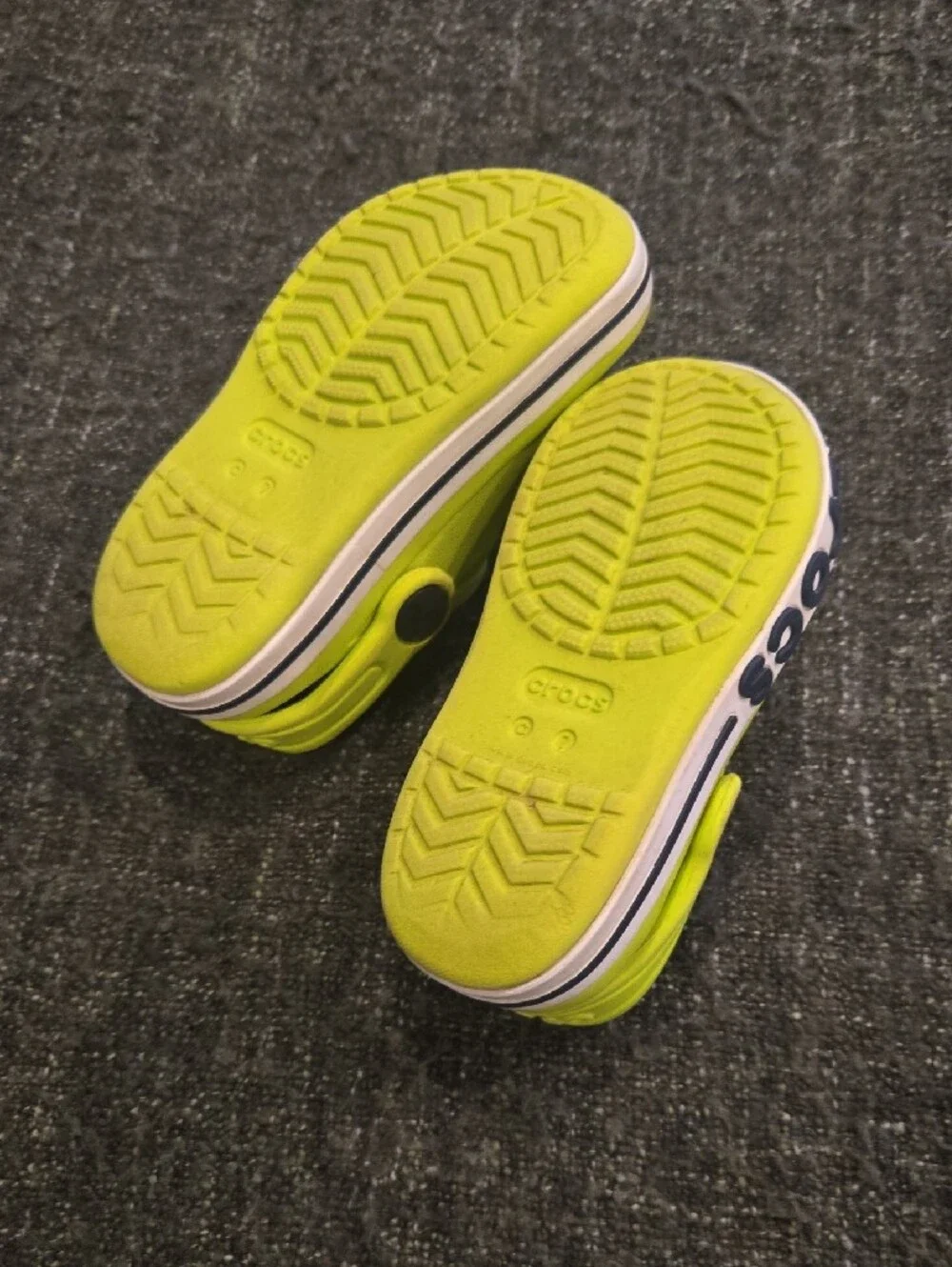 CROCS Kids Lime Green Clog Sandals